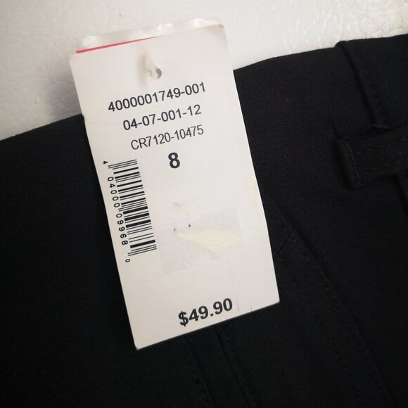 NWT Cleo Ladies Size 8 Slimming Panel Butt Lift Black Slim Capri Pants - Picture 5 of 13